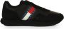 Tommy Jeans Moderne Runner Leren Sneakers Black Heren - Thumbnail 1