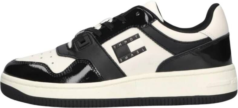 Tommy Jeans Retro Basket Lage Sneakers Black Dames
