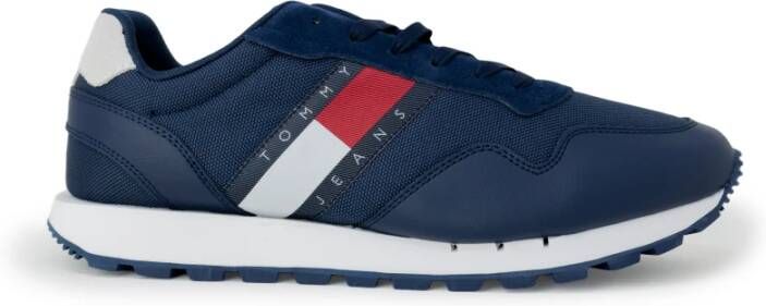 Tommy Hilfiger Tommy Jeans Retro Leather Sneakers Leren Sneaker Heren Blauw - Foto 8