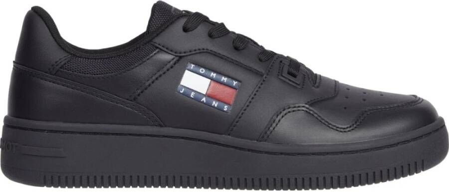 TOMMY JEANS Plateausneakers TJW RETRO BASKET ESS vrijetijdsschoen lage schoen veterschoen met zijlogo-vlag - Foto 12