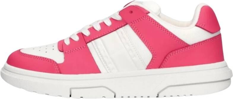 Tommy Jeans Roze Lage Skate Sneakers Pink Dames