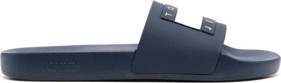 TOMMY JEANS Badslippers POOL SLIDE ESS zomerschoen badschoens slippers met opvallende logo-vlag - Foto 9
