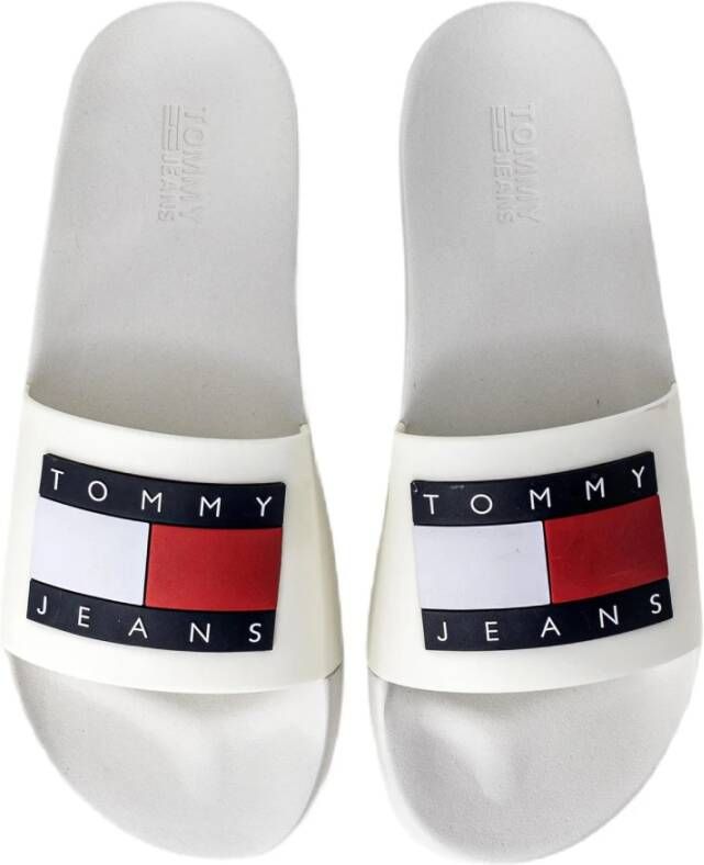 Tommy Jeans Witte dames slippers Lente zomer collectie White Dames