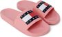 Tommy Jeans Oranje Polyethyleen Slide Sandalen Pink Dames - Thumbnail 12