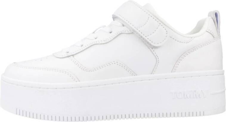 Tommy Jeans Sneakers met plakband en flatform White Dames