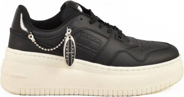 Tommy Jeans Sneakers met rubberen zool Black Dames