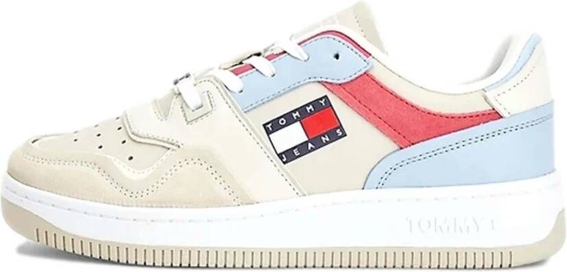 Bruin Tinten Tommy Jeans Meg Low Lage sneakers Leren Sneaker Dames Beige - Foto 6