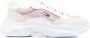 Tommy Jeans Roze Leren Sneakers voor Vrouwen Pink Dames - Thumbnail 1