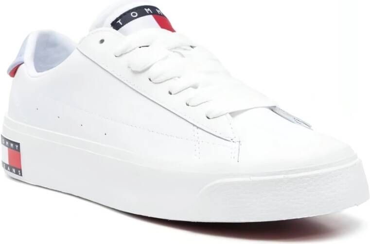 Tommy Hilfiger Witte Polyester Sneaker White Dames
