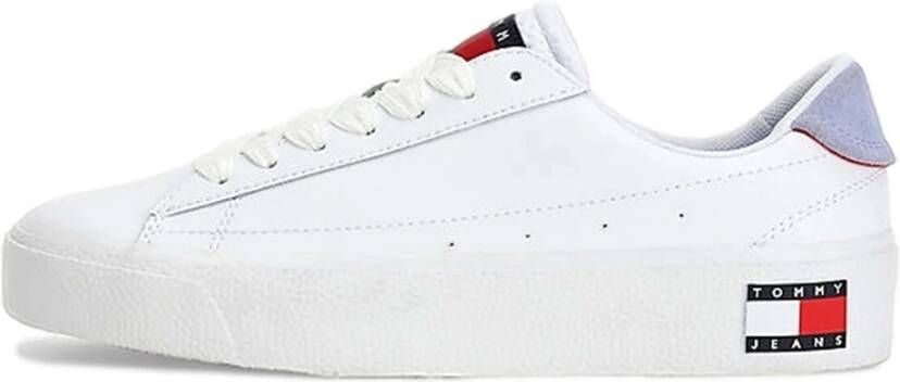 Tommy Hilfiger Witte Polyester Sneaker White Dames