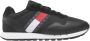 TOMMY JEANS Tommy Hilfiger Retro Leather TJM Essential Heren Sneakers Zwart - Thumbnail 2