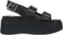 Tommy Jeans Stijlvolle leren sleehak sandalen - Thumbnail 1