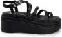 Tommy Jeans Strappy Wedge Sandalen Lente Zomer Collectie Black Dames - Thumbnail 6