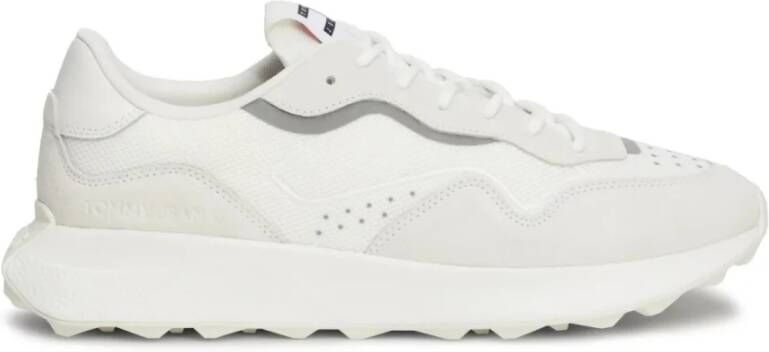 Tommy Jeans Suède Mesh Hardloopschoenen White Heren