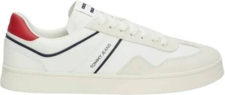 Tommy Jeans Suède Sneakers Wit Blancs White Heren