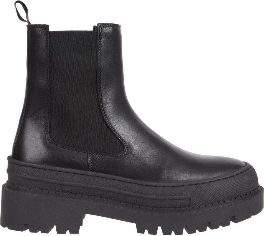Tommy Hilfiger TJW Chelsea Foxing Plateau Laarzen Zwart