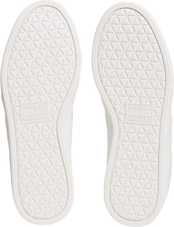 Tommy Jeans Crème Leren Veterschoenen