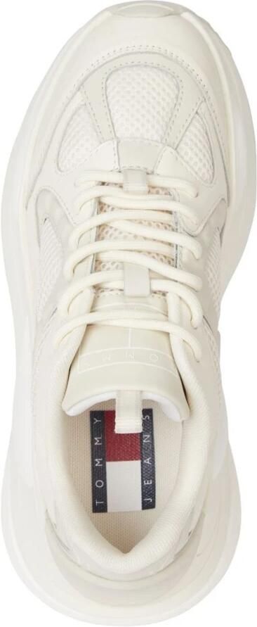 Tommy Jeans Beige Leren Sneakers Beige Dames - Foto 6
