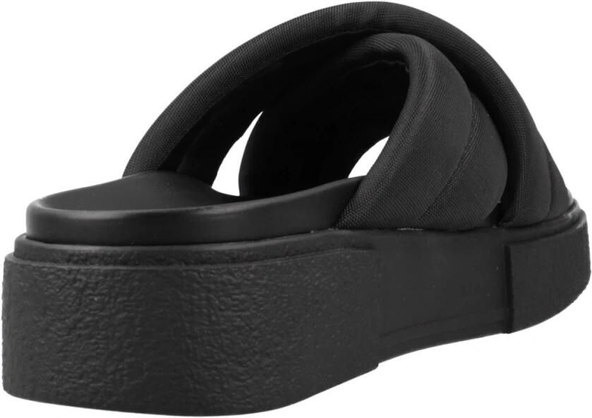 TOMMY JEANS Slippers TJW FLATFORM SANDAL plateau zomerschoen instapschoen met gewatteerde bandages