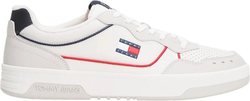 TOMMY JEANS Sneakers TJM CUPSOLE ELEVATED LEATHER vrijetijdsschoen halfhoge schoen veterschoen kleurige paspel in tommy kleuren - Foto 3