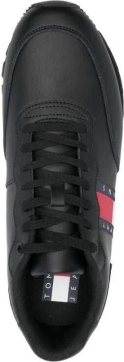 Tommy Hilfiger Leather Runner TJM Essentials Heren Sneakers Zwart - Foto 4