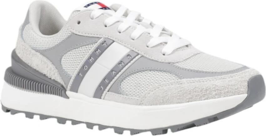 TOMMY JEANS Plateausneakers TJW TECH RUNNER vrijetijdsschoen lage schoen veterschoen met contrastafwerkingen - Foto 4