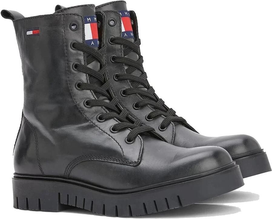 TOMMY JEANS Hoge veterschoenen LACE UP WMNS BOOT in eenkleurige look - Foto 3