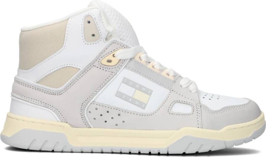 TOMMY JEANS Droid Mid Dames Hoge sneakers Leren Sneaker Dames Grijs - Foto 3