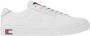 Tommy Jeans Witte Leren Lage Sneakers White Heren - Thumbnail 1