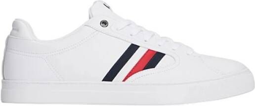 Tommy Jeans Witte Leren Sportieve Sneakers