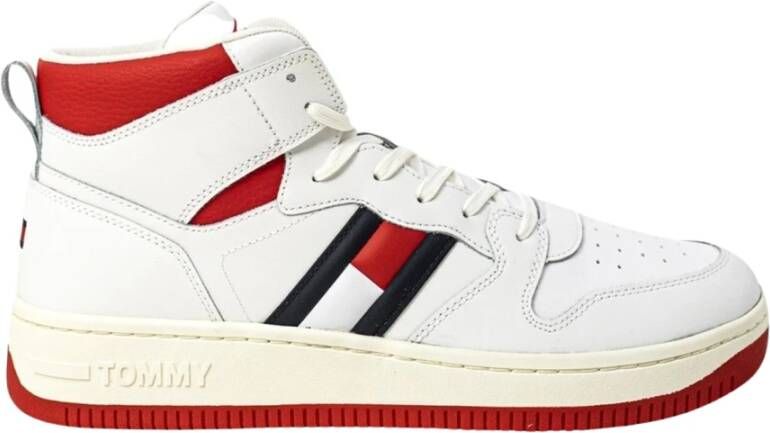 Tommy Jeans Basket High Cupsole Leather Ecru Schoenmaat 42 Sneakers EM0EM00811YBL