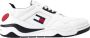 Tommy Hilfiger Sportieve witte vetersneakers met contrastdetails en logoprint Multicolor Heren - Thumbnail 2