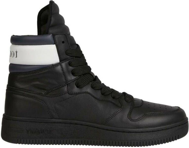 Tommy Jeans Zion 1 Schoen Zwarte Leren Sneakers Black Heren