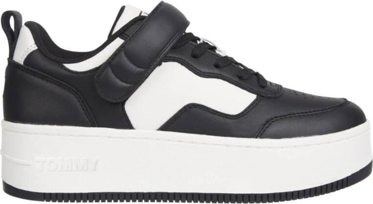 Tommy Jeans Zwarte Flatform Sneakers Black Dames