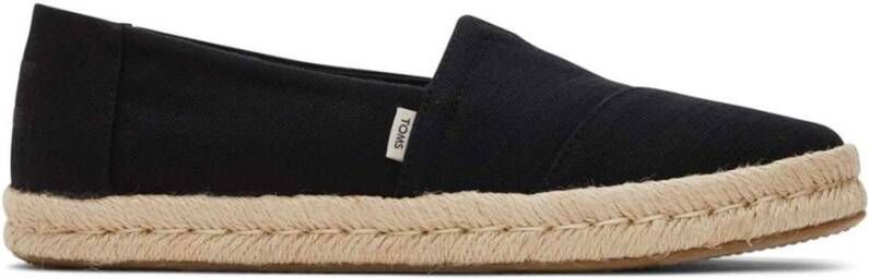 Toms Schoenen Zwart Alpargata rope 2.0 loafers zwart