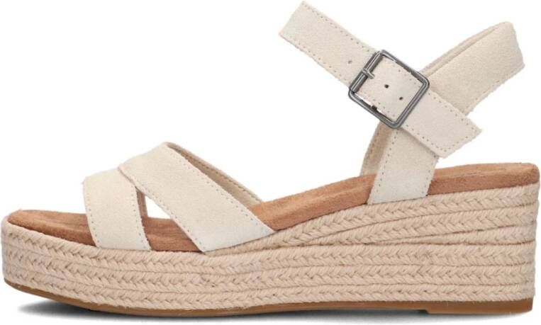 TOMS Beige Suède Sandalen Audrey Stijl Beige Dames