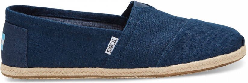 TOMS Classic Navy Washed Canvas Rope Sole
