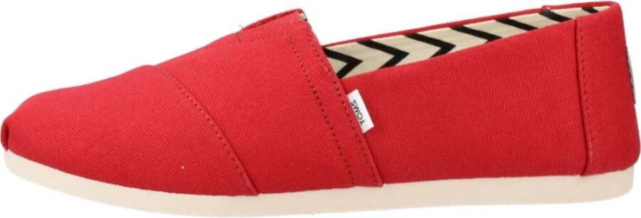 TOMS RED RECYCLED COTTON CANVAS Rood
