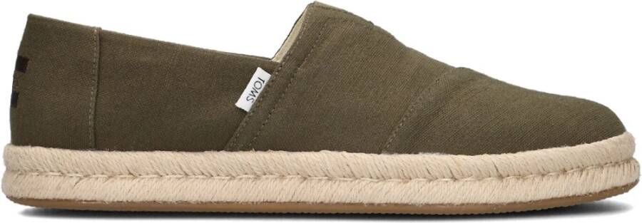 TOMS Espadrilles Female Instappers Damesschoenen Canvas Alpargata Rope Groen