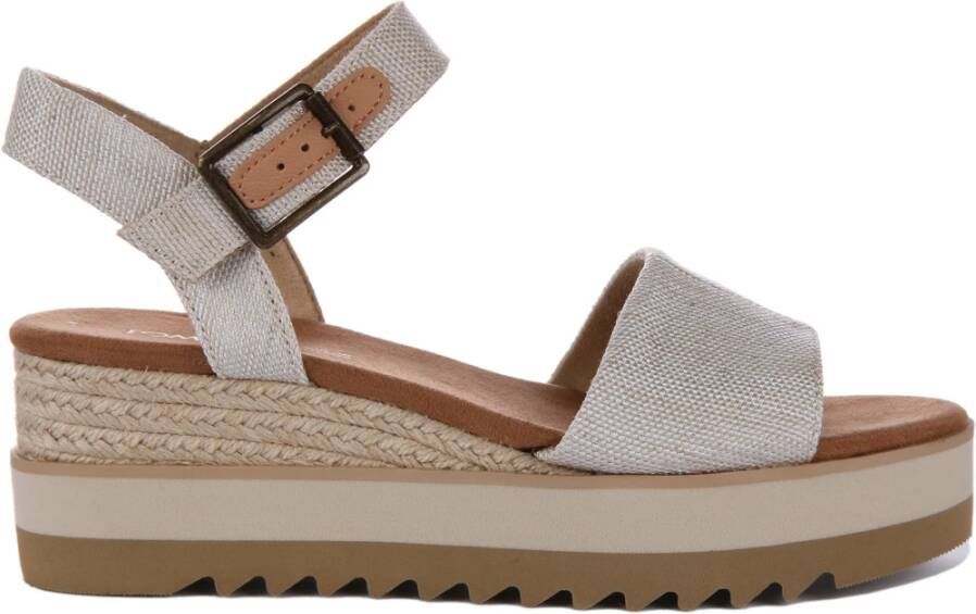TOMS Sandalen Dames Diana Maat: 40 Materiaal: Canvas Kleur: Beige - Foto 3