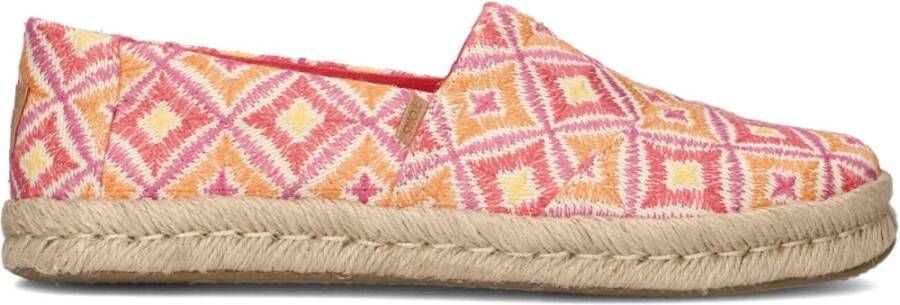 TOMS Espadrilles Dames Alpargata R Print Maat: 37 Materiaal: Textiel Kleur: Roze