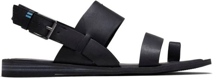 Toms Zwarte Leren Freya Sandaal