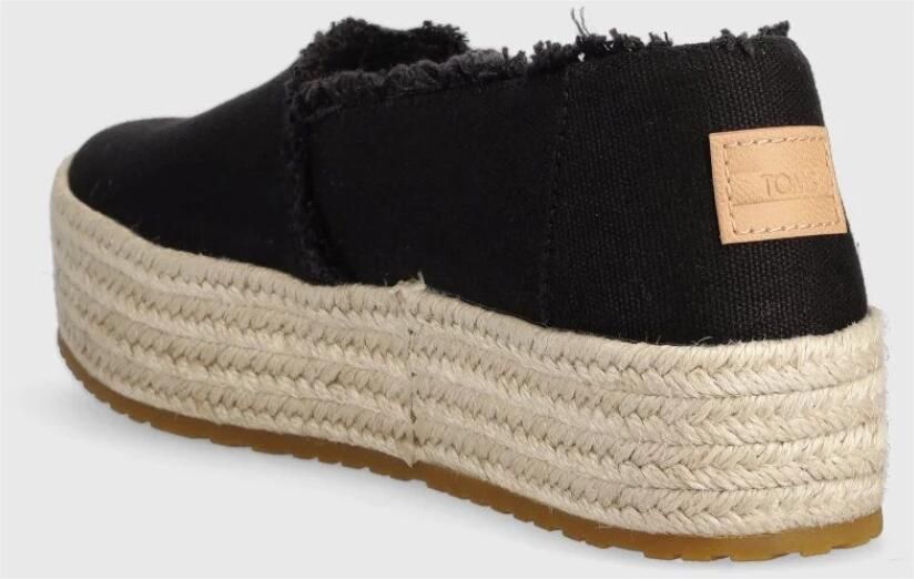 TOMS Valencia | Espadrilles met platea Zwart Canvas Espadrilles Dames - Foto 12