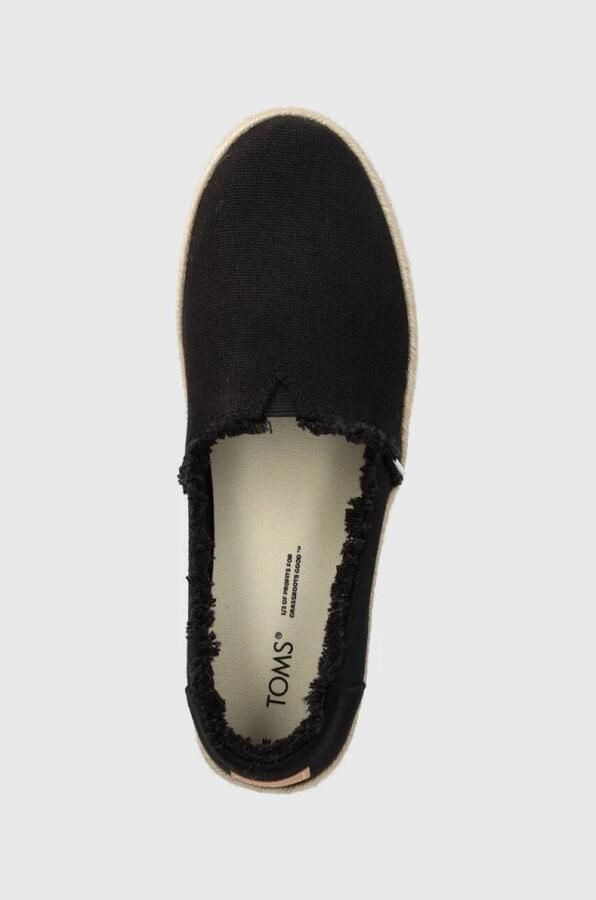 TOMS Valencia | Espadrilles met platea Zwart Canvas Espadrilles Dames - Foto 10