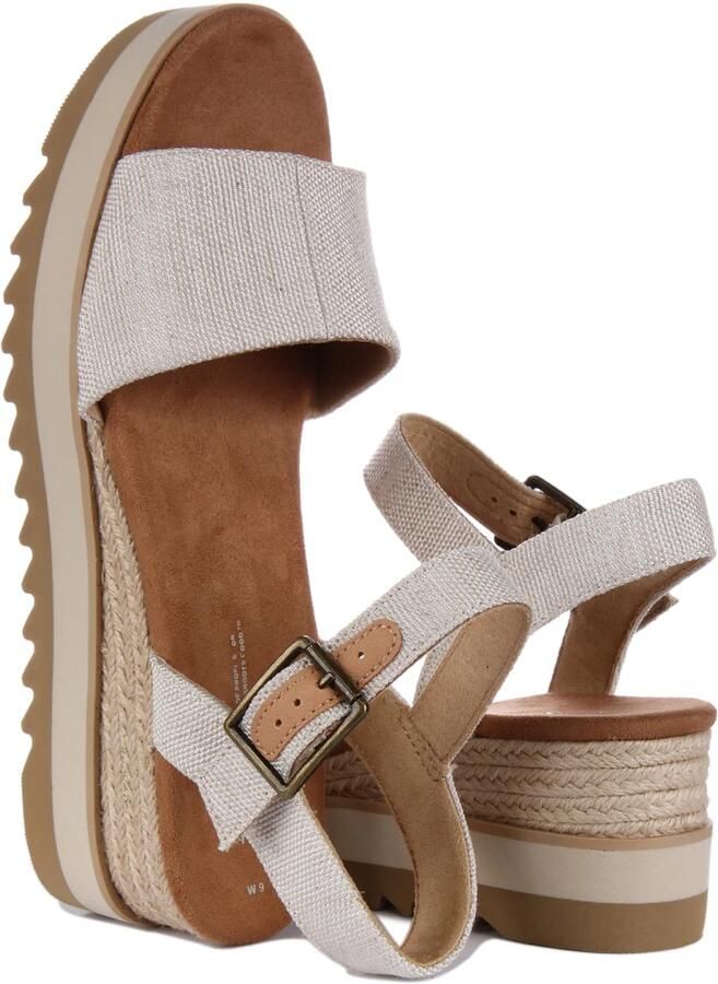 TOMS Shoes DIANA~~~~~~~~~~~~~~~~~~~~~~~~~ Sandalen met hak Dames Sandalen Wit beige - Foto 14