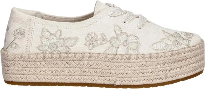 TOMS Valencia Espadrille met Vetersluiting en Plateau