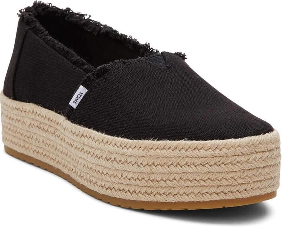 TOMS Valencia | Espadrilles met platea Zwart Canvas Espadrilles Dames - Foto 9
