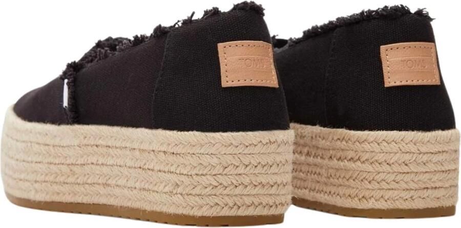 TOMS Valencia | Espadrilles met platea Zwart Canvas Espadrilles Dames - Foto 13