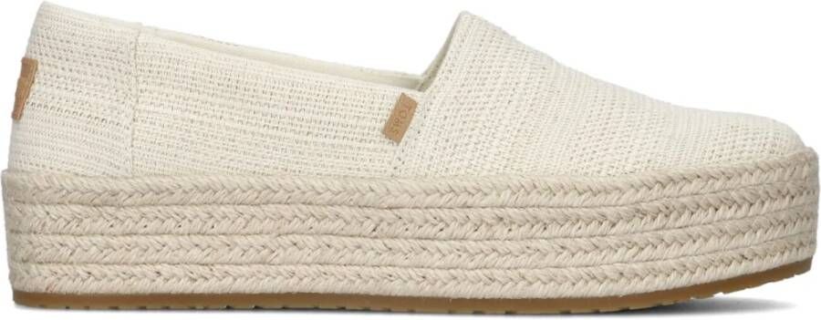 TOMS Valencia Lurex Espadrilles Beige Dames