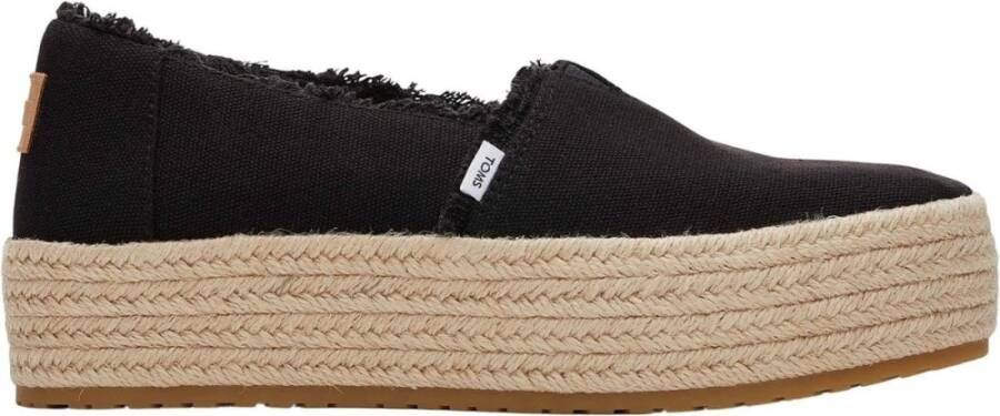 Toms Zwarte canvas espadrille schoen
